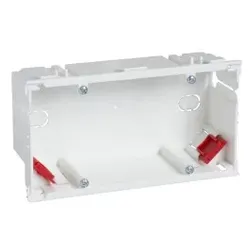 Schneider Electric 5586155 Geräteeinbaudose 2-fach inkl. 2 Zugentl. c/c71mm, F80-Frontöffnung VKE=10 MIB-A2 - 5 Stück