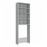 vidaXL Waschmaschinenschrank 64 x 24 x 190 cm Grau Holz