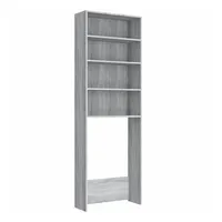 vidaXL Waschmaschinenschrank 64 x 24 x 190 cm Grau Holz