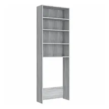 vidaXL Waschmaschinenschrank 64 x 24 x 190 cm Grau Holz