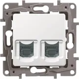 Legrand 664774 Niloe 2xRJ45 C6UTP ohne Spreizkralle ultraweiss