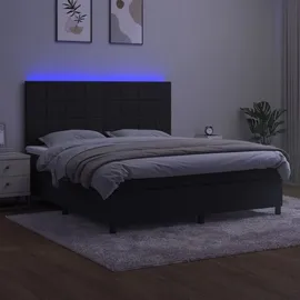 vidaXL Boxspringbett 180 x 200 cm Schwarz
