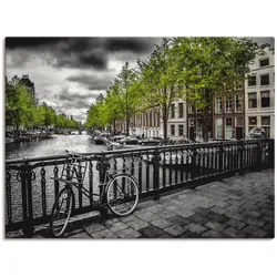 Artland Wandbild »Amsterdam Keizergracht II«, Niederlande, (1 St.), als Alubild, Outdoorbild, Leinwandbild, Wandaufkleber, versch. Größen Artland Farbe Bild(er): grau