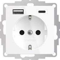 2USB 2U-449511 1fach Schutzkontakt-Steckdose mit USB-Ladeausgang, erhöhter Berührungsschutz, VDE I