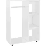 vidaXL Kleiderschrank Hochglanz-Weiß 80x40x110 cm Holzwerkstoff