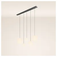 S.luce Pendelleuchte Orb Esstisch-Hängeleuchte 5-flammig 160cm Weiß weiß