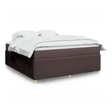 vidaXL Boxspringbett 180 x 200 cm Dunkelbraun