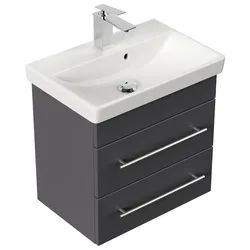 Badmöbel mit Villeroy & Boch Avento Compact Waschbecken 55cm anthrazit