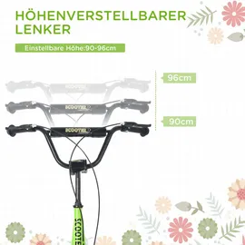 Homcom Kinderscooter Grün, - Grün