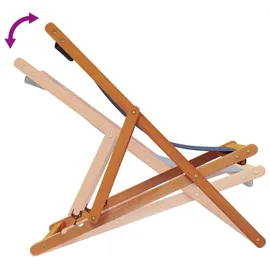 vidaXL Strandstuhl 2er Set Blau