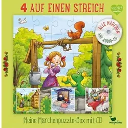 MAGELLAN 4397 4 auf einen Streich - Meine Märchenpuzzle-Box mit CD