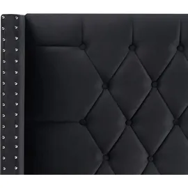 Beliani Beliani, Bett mit Stauraum Samtstoff Lubbon 140 x 200 cm