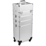 SEVICO Kosmetikkoffer Schminkkoffer Beauty Make-up Case Multikoffer professioneller Make-up Rollkoffer Organizer für die Reise abschließbare Friseurkoffer mit 360° drehbaren Rollen B:35xT:29xH:83 cm