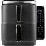 GourmetMaxx 15305 Heißluft-Fritteuse 10 l 2800 W 2 getrennte Temperaturregler, Antihaftbeschichtung, digitaler Timer Schwarz