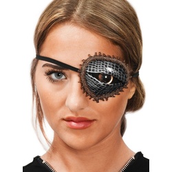Metamorph Verkleidungsmaske Augenklappe Drachenauge, Imposantes Accessoire für Dein Fantasy Kostüm schwarz