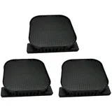Trade-Shop Aktivkohlefilter 3x passend für Liebherr CNsfc CNsfd CNsff ICBNSe ICBNd ICBNdi ICBNe, Zubehör für Kühlschränke, Maße: ca. 47 x 42 x 11mm / Ersatzfilter entfernt unangenehme Gerüche schwarz