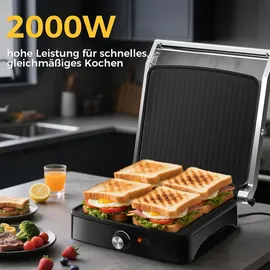 yashe Kontaktgrill 2000W schwarz