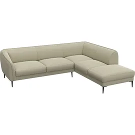 flexlux Ecksofa FLEXLUX "Belle Designsofa, L-Form, B/T 268/209 cm", beige (sandy beige), B:268cm H:74cm T:209cm, 100% Polyester, Sofas, Ecksofa, Skandinavisches Design, In hochwertiger Verarbeitung