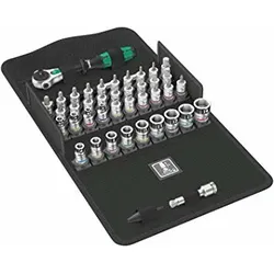 Wera 8100 SA All-in, Steckschlüssel-Set, 42 Stück(e), Schwarz, Chrom, Grün, Rats
