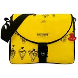 Bag to Life Laptoptasche BAG TO LIFE Runway Messenger Bag, original Rettungsweste aus der Luftfahrt gelb