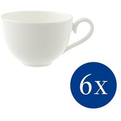 Villeroy & Boch Tasse Royal Kaffeetasse, 200 ml, 6 Stück, weiß, Porzellan weiß