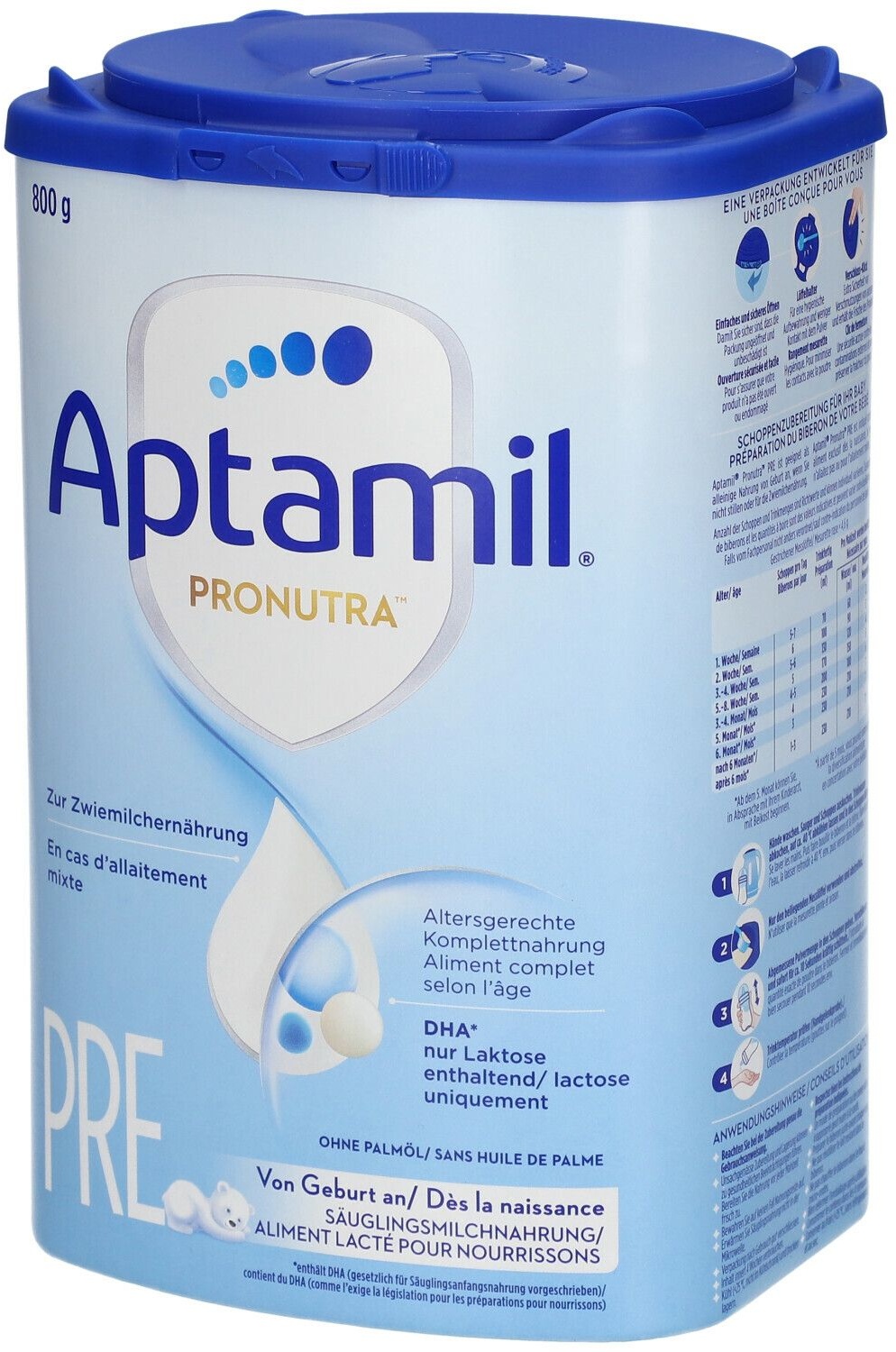 Aptamil® PronutraTM Pre Lait pour nourrissons 800 g Poudre
