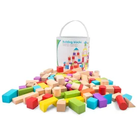 New Classic Toys Holzbausteine-BUNT-100 Teile