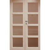 Wolff Finnhaus Gartenhaustür »Leif 28«, Doppelflügeltür, Milchglas, BxH: 158,8x196,5 cm, beige