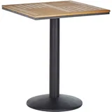 Beliani Palmi Gartentisch 60 x 60 x 75 cm Braun/Schwarz