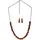 Steuer Ohrhänger Set aus Collier und Ohrhänger Bernstein braun MPNR one-size