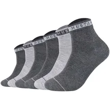 Mustang Casual Bio-Baumwolle Sneakersocken 6er Pack Dunkelgrau Mix 43-46