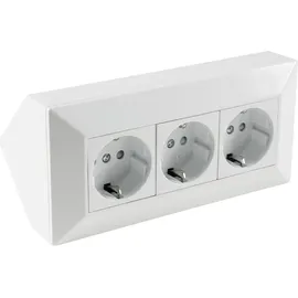 ChiliTec Schuko-Steckdose 3-fach Weiß 2 St.