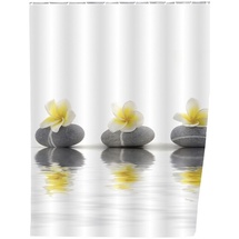 Wenko Duschvorhang Stones with Flower, 200 cm -