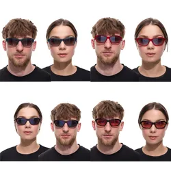 adidas Sonnenbrille für Damen und Herren Rechteckige-Brille Gradient-Brille mit Verspiegelung UVA&UVB Schutz Rot, Schwarz oder Türkis - 