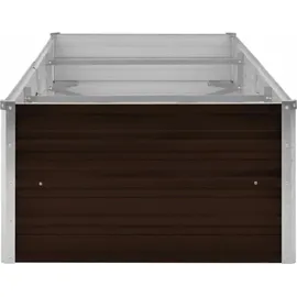 vidaXL Garten-Hochbeet verzinkter Stahl rechteckig 240 x 80 x 45 cm Braun 