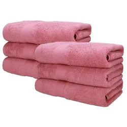 Betz 6 Stück Saunatücher Saunatuch Saunahandtuch Set Premium 100% Baumwolle Frottier XXL Badetuch Strandtuch Größe 70x200 cm Farbe altrosa