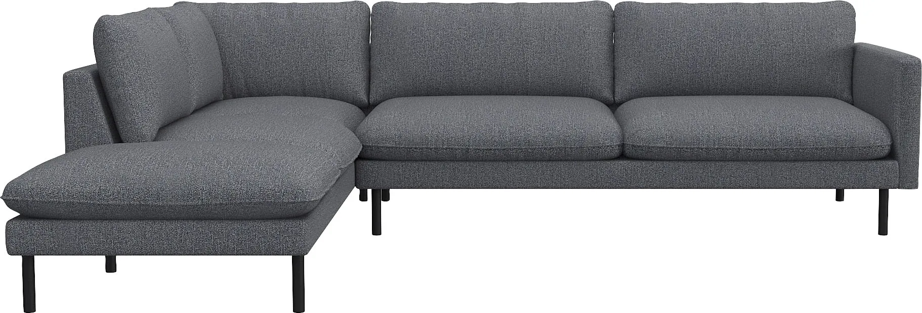 FLEXLUX Ecksofa »Bolzano«, Sitzaufbau mit Kaltschaum & Stahl-Wellen, loose Sitz -& Rückenkissen FLEXLUX Navy Blue