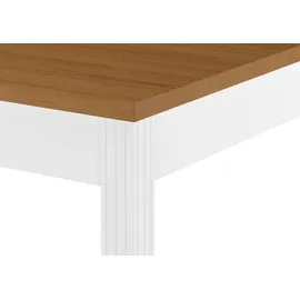 Erst-Holz Zweifarbiger Tisch 80 x 76 x 120 cm Eichefarben/weiß