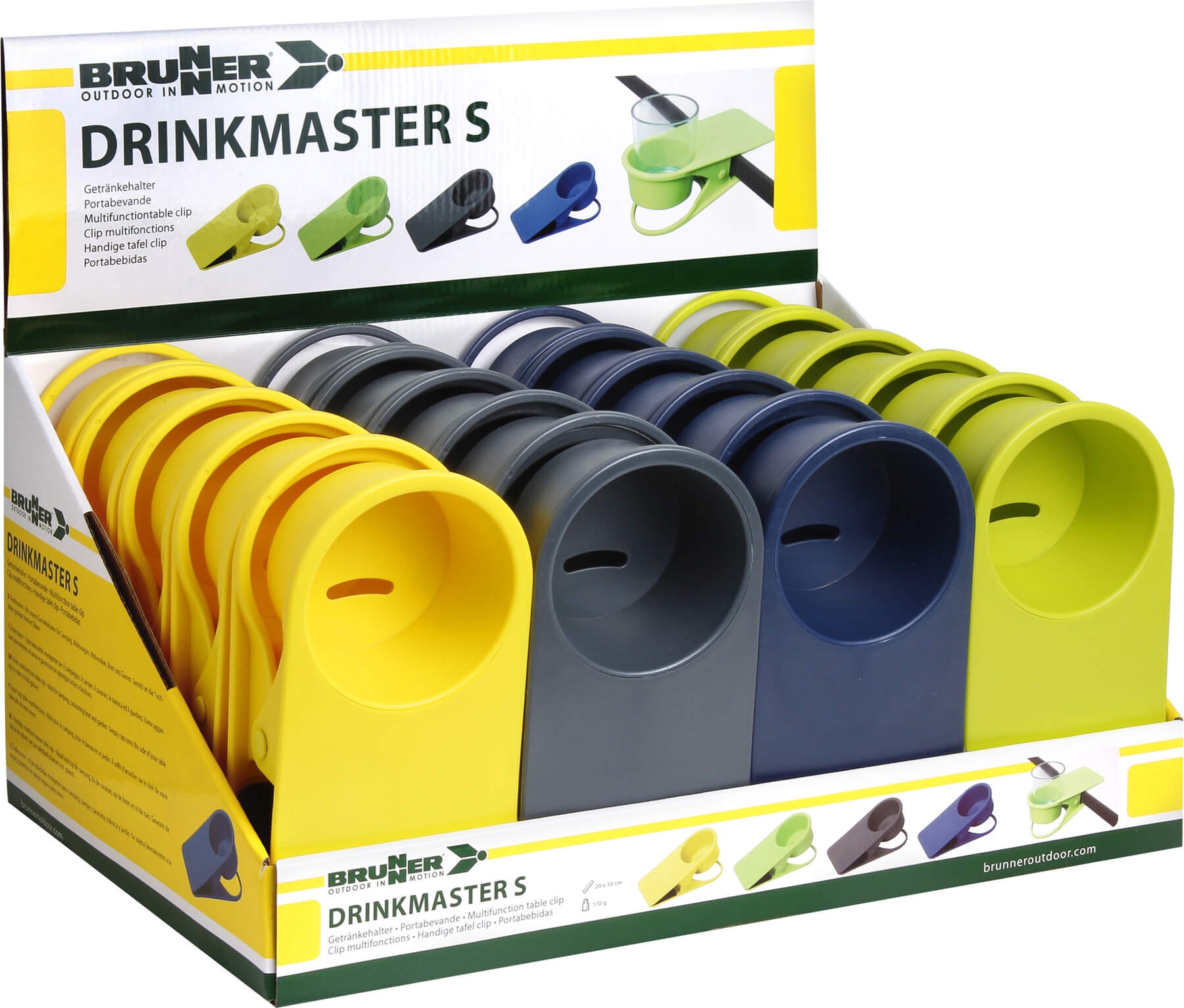 Brunner - Getränkehalter Drinkmaster  (farblich sortiert)