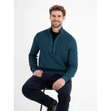 LERROS Strickpullover »LERROS Stricktroyer mit Reißverschluss«, blau