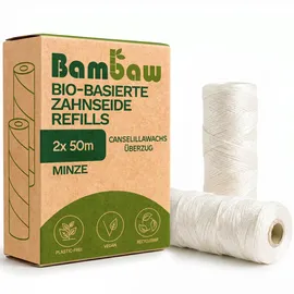 Bambaw Zahnseide Minzgeschmack 2 x 50 m