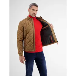 Steppjacke LERROS "LERROS Modisch gesteppter Blouson", Herren, Gr. S, braun, 100% Polyester, Langarm, Jacken, Keine
