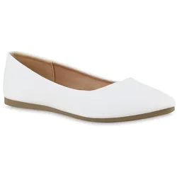 Damen Klassische Ballerinas in Weiss