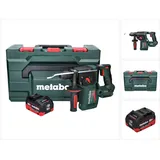 Metabo Metabo, Bohrmaschine + Akkuschrauber, KH 18 LTX BL 24 Akku Bohrhammer 18 V 2,2 J SDS Plus Brushless + 1x Akku 10,0 Ah + metaBOX - (Akkubetrieb)