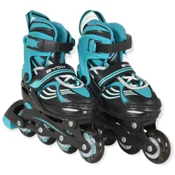 Byox Inliner 2 in 1 Double blau Rollschuhe, PU-Rollen, ABEC-5 Lager, verstellbar S (Gr. 30-33)