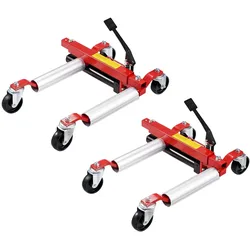 VEVOR Radwagen 2 Stk. 680 kg pro Stück Tragkraft Hydraulische Rangierroller Reifenroller für PKWs SUVs Wohnwagen Traktoren Ideal zum Manövrieren & Umsetzen von Fahrzeugen Hydraulikwagenheber