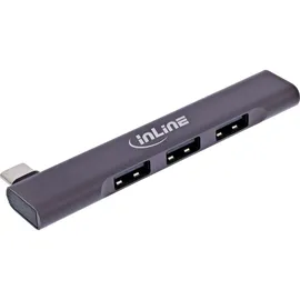 InLine Slim USB-C Hub, 4-Port, USB 3.0 3x 2.0, schmale Bauform