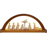 Richard Glässer GmbH Seiffen LED Schwibbogen Lichterbogen Christi Geburt 16 x 40 cm