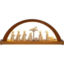 Richard Glässer GmbH Seiffen LED Schwibbogen Lichterbogen Christi Geburt 16 x 40 cm