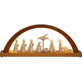 Richard Glässer GmbH Seiffen LED Schwibbogen Lichterbogen Christi Geburt 16 x 40 cm
